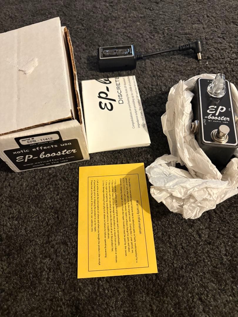 ギター xotic ep-booster + voltage doubler