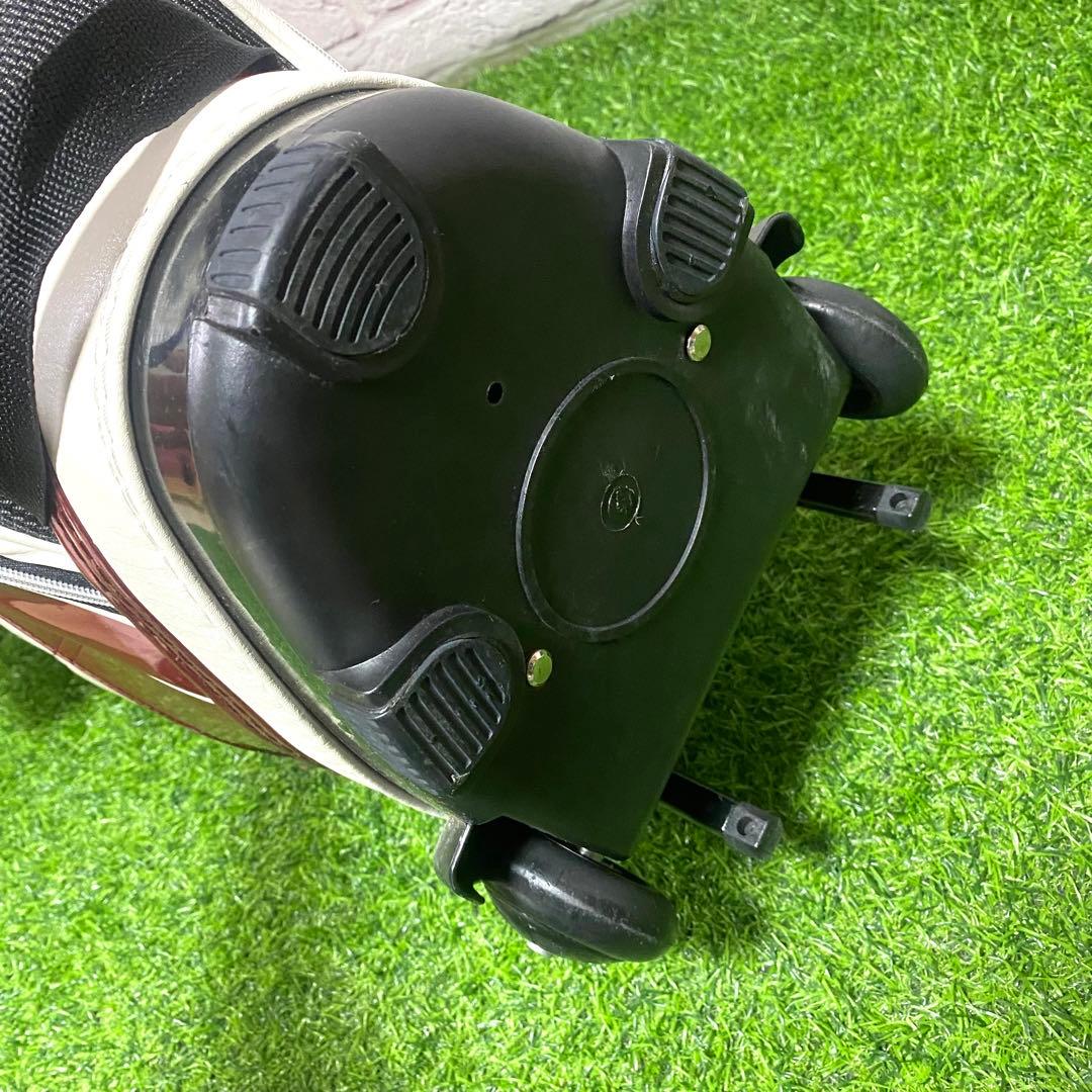 コラッジオ CORAGIO キャディバッグ 白 ホワイト レッド ゴルフバック