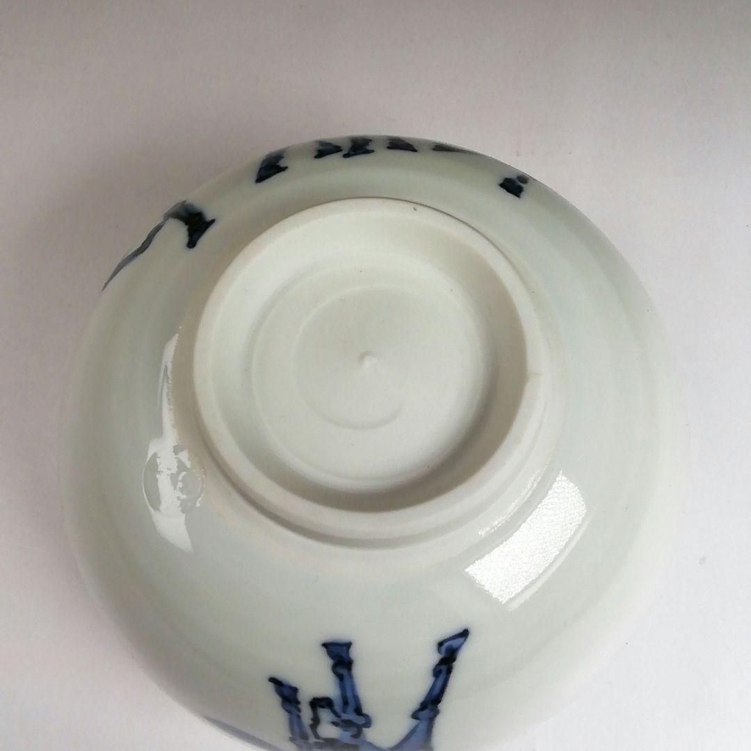 Ｓ９２２　茶碗　『染付馬絵』『平安　寺尾陶象 造』　共箱　抹茶碗　茶道具