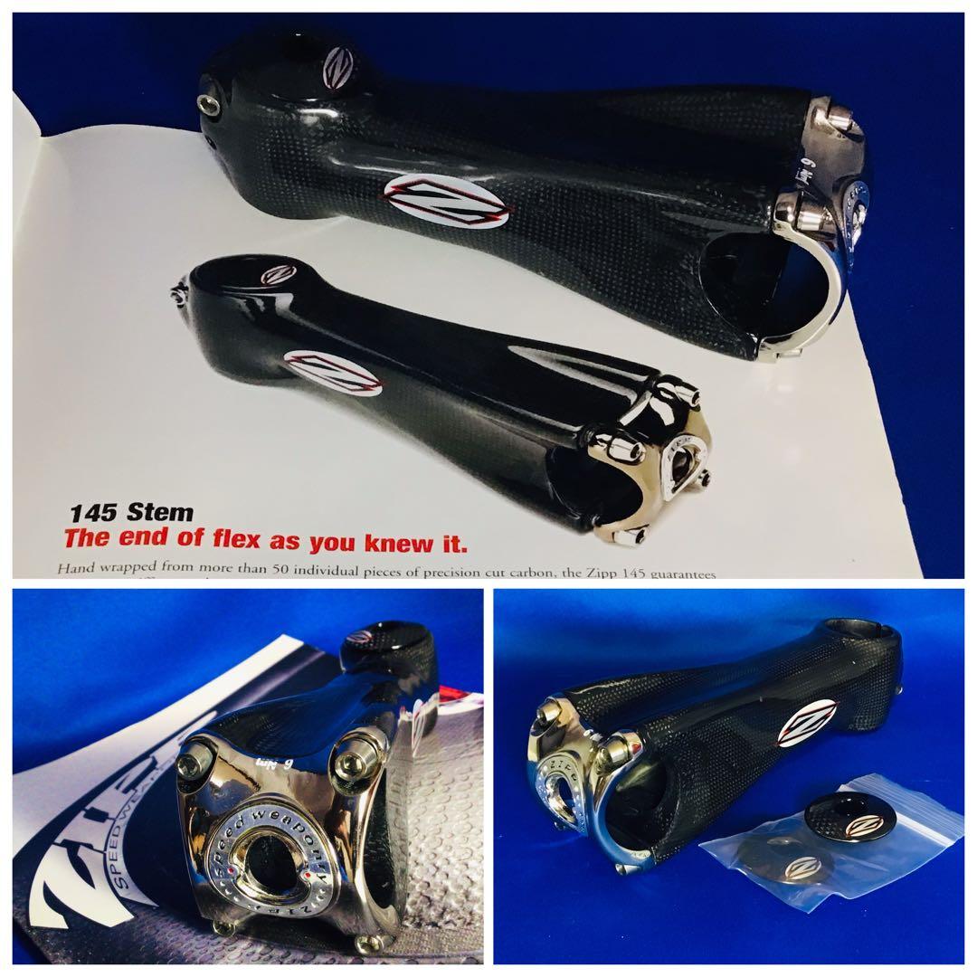 デッドストック ZIPP 145 カーボン製 ステム 130mm ヘッドカバー付