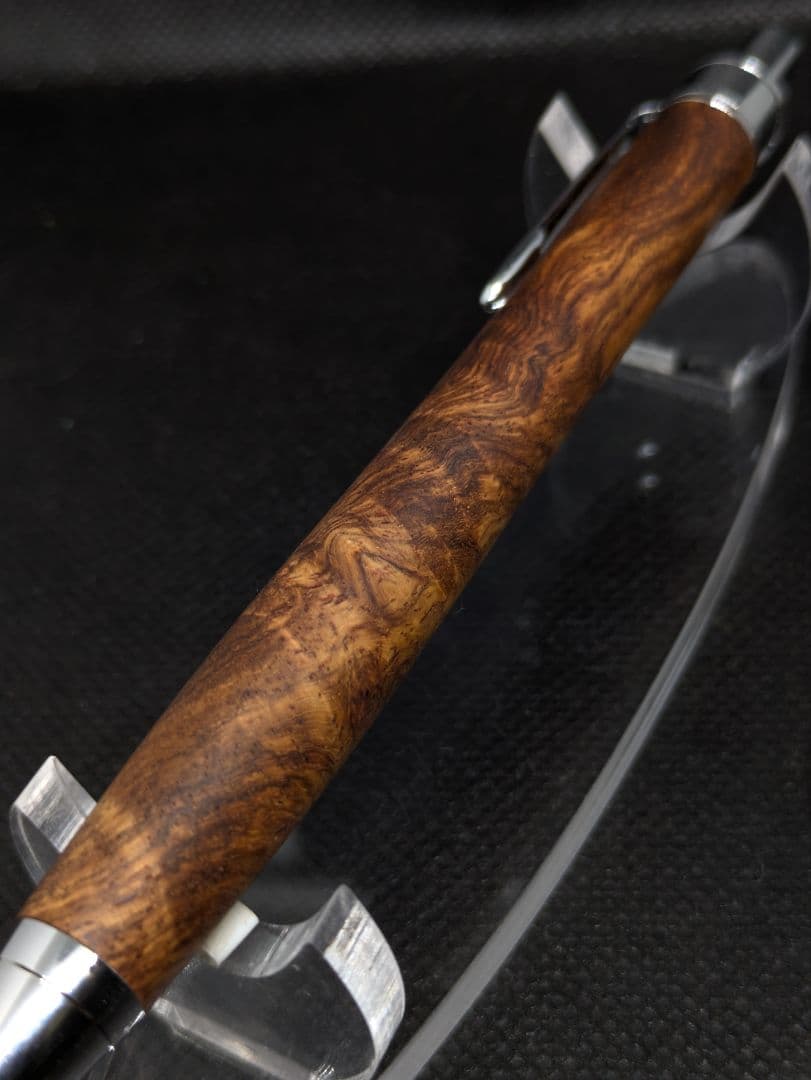 (値下げ)特上杢 アフリカローズウッド 瘤 シャーペン 工房楔監修 加藤金属