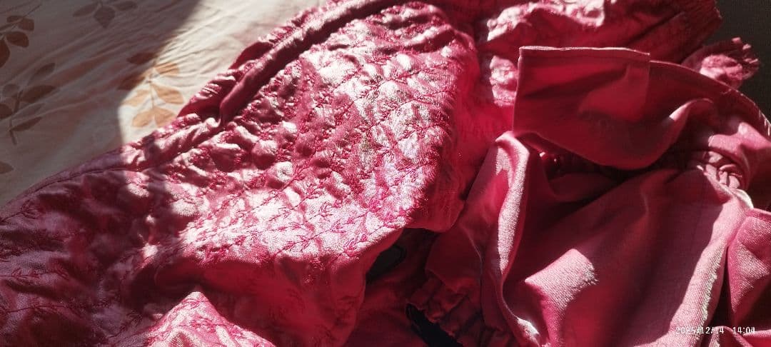 スキーウェア　上下　ピンク キルティング