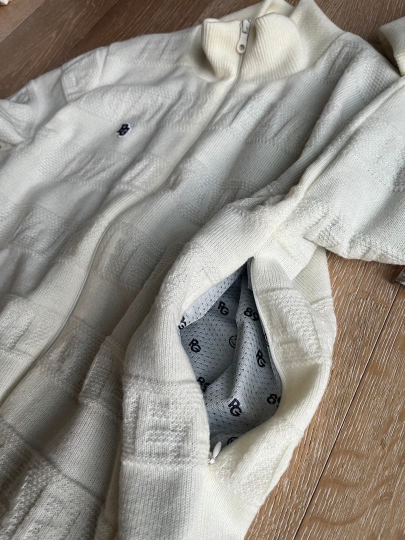 【美品】PEARLYGATES防寒ニットブルゾン