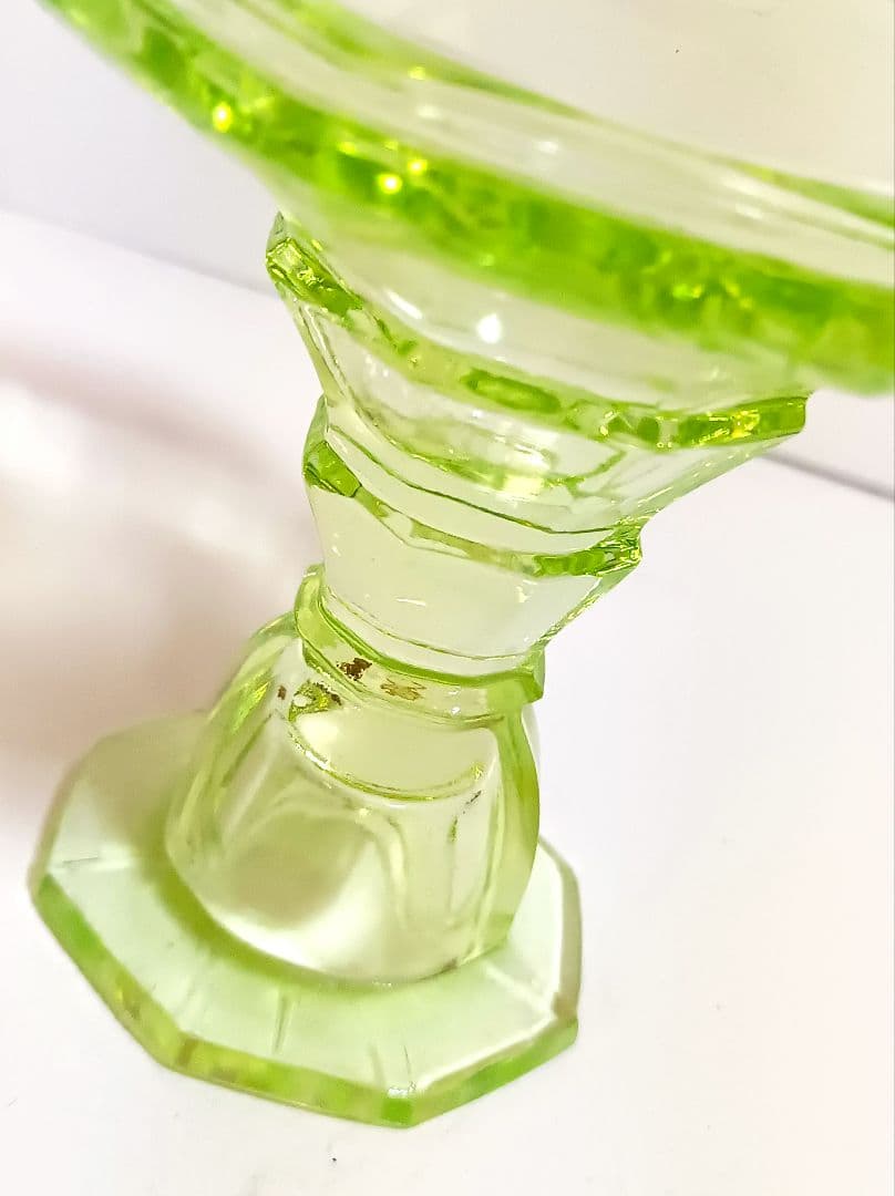 【希少】【美品】ウランガラス　イギリスアンティーク　1930年代