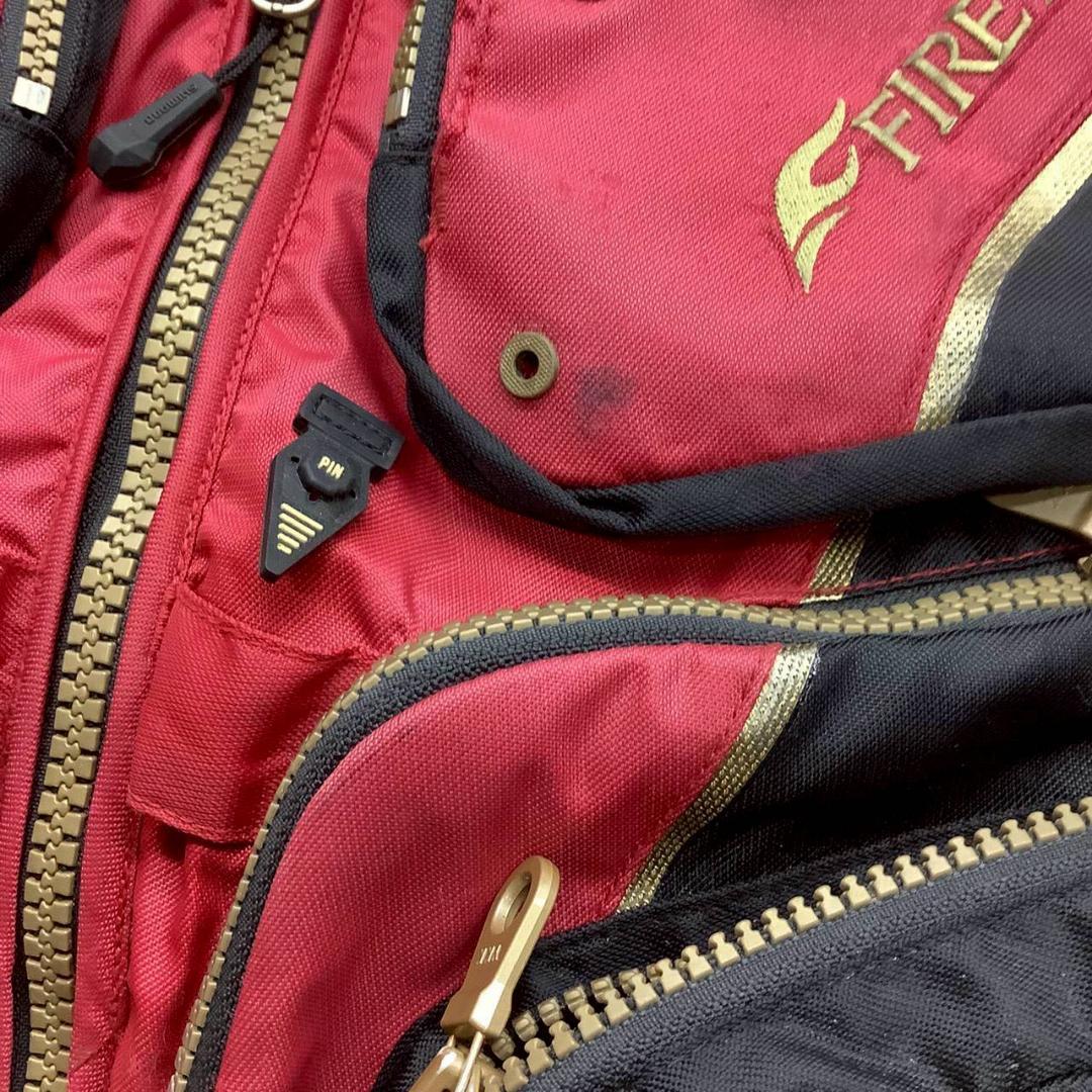 訳あり フィッシングベスト 釣り ネクサス リミテッドプロ 赤 黒 ナイロン