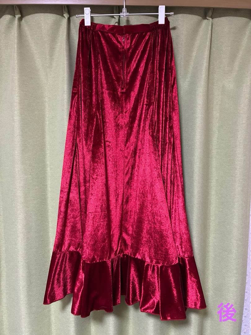 フラメンコ衣装　ファルダ　スカート 赤