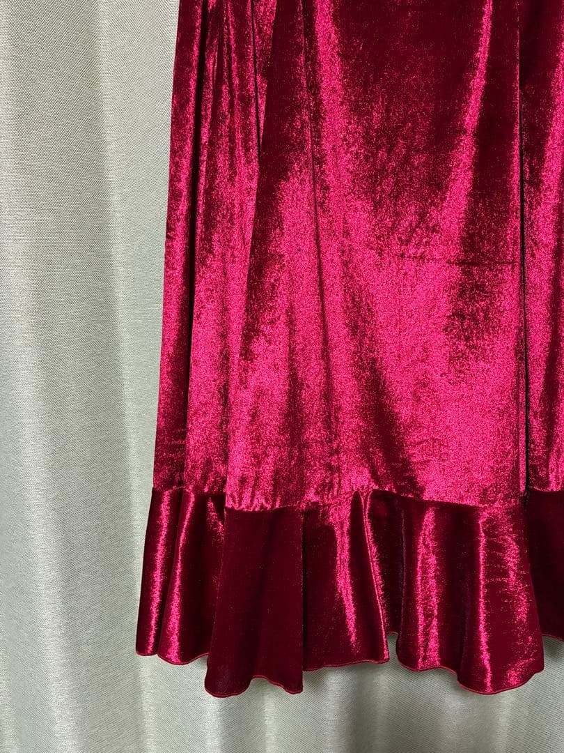 フラメンコ衣装　ファルダ　スカート 赤