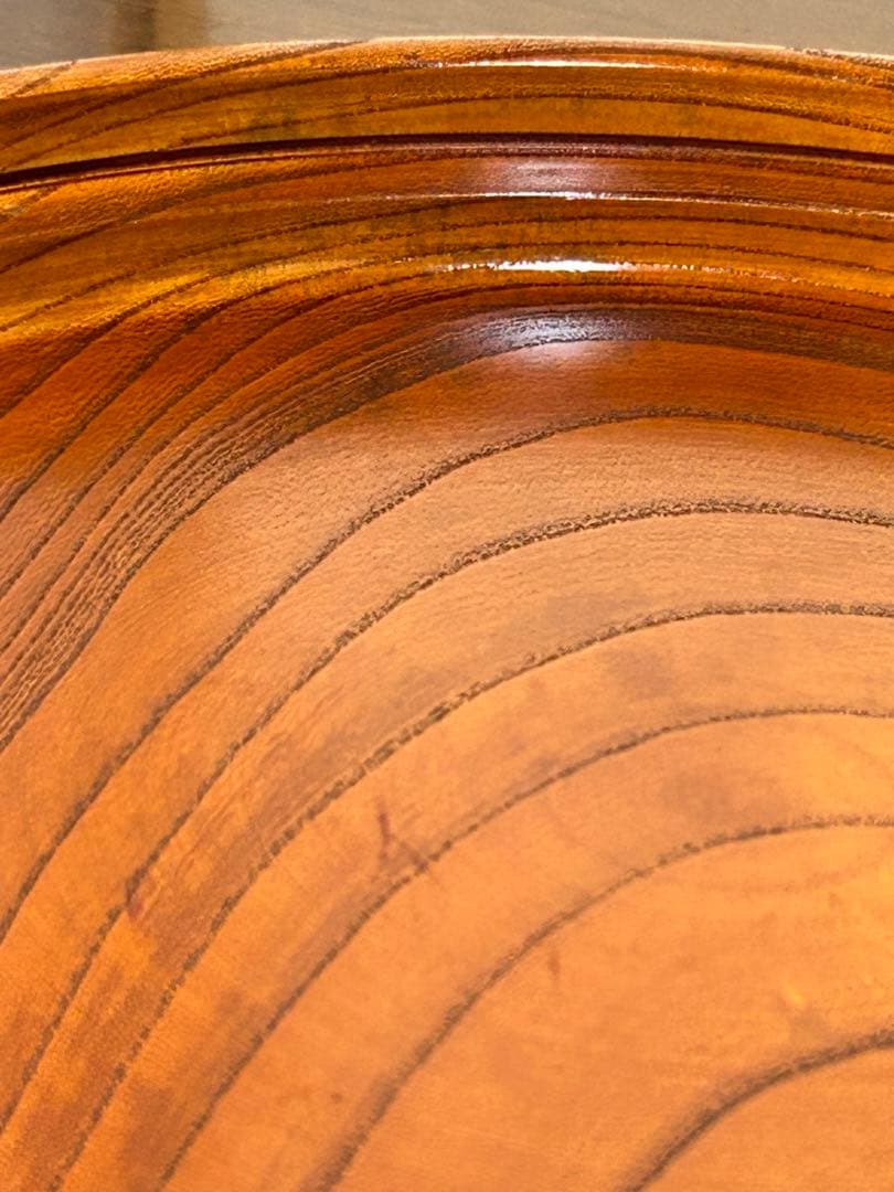 茶道具　天然けやきくり抜き　茶櫃