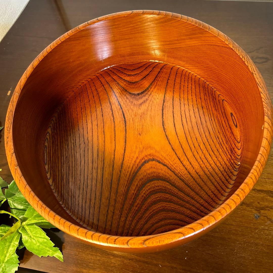 茶道具　天然けやきくり抜き　茶櫃