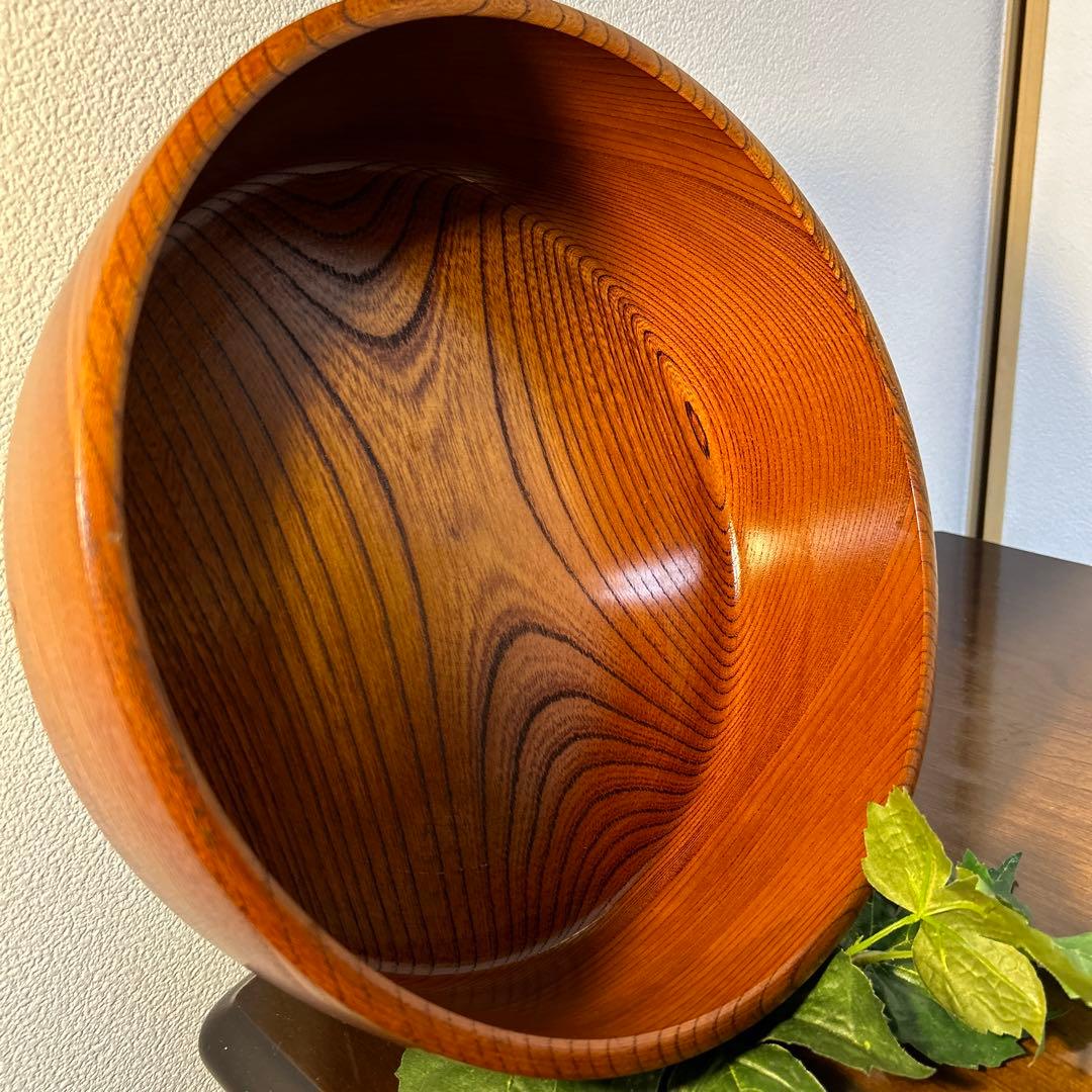 茶道具　天然けやきくり抜き　茶櫃