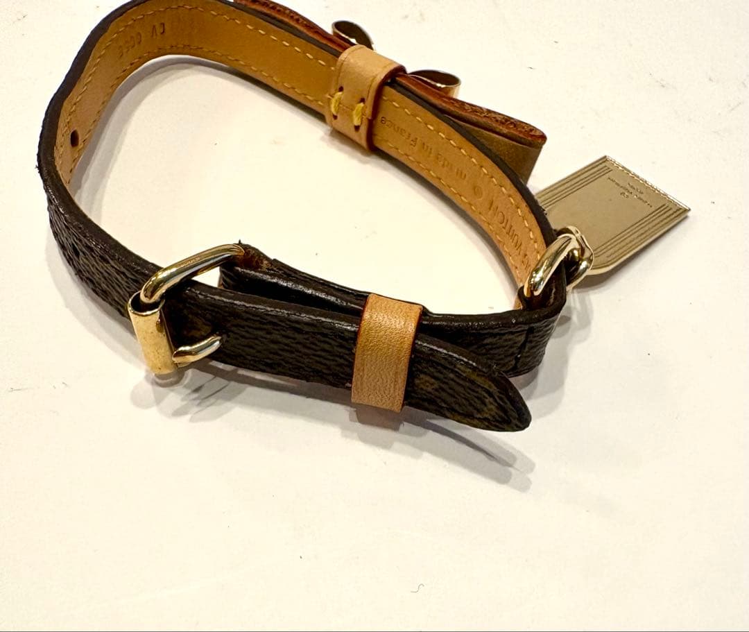 ヴィトン☆首輪　リボン　ドッグチョーカー　モノグラム コリエ・バクスター　XS