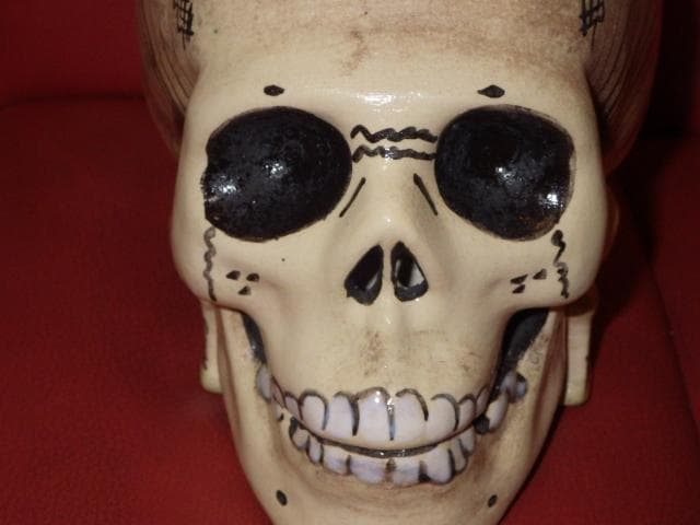 50’S★スカル★タンカード★スカルオンブック★置物★髑髏★ビアマグ★ビンテージ