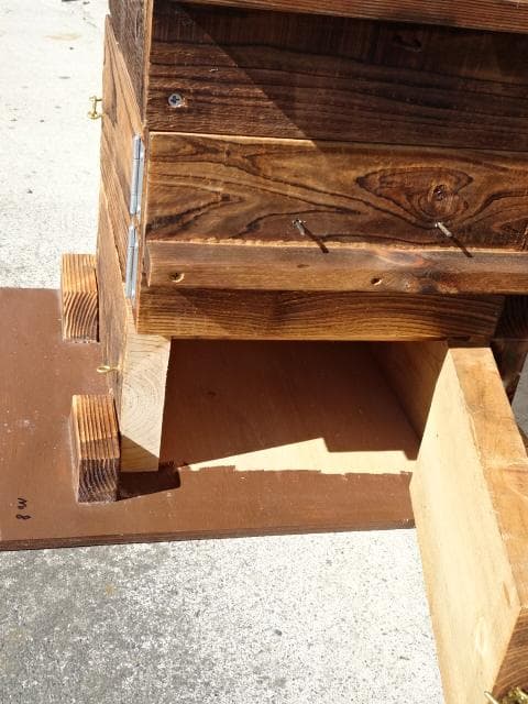 分蜂間近！！観察用窓付き、サイドドア開閉式、日本蜜蜂巣箱、日本ミツバチ巣箱、