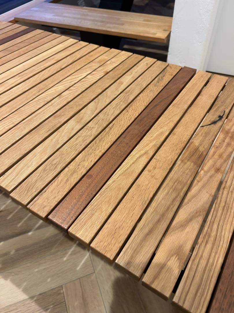 WHAT WE WANT ワットウィーウォント　ウッドロールテーブル　無垢材