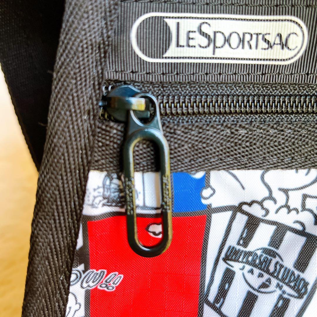 【極美品】レスポートサック × USJ スヌーピー 総柄 ボストンバッグポーチ付