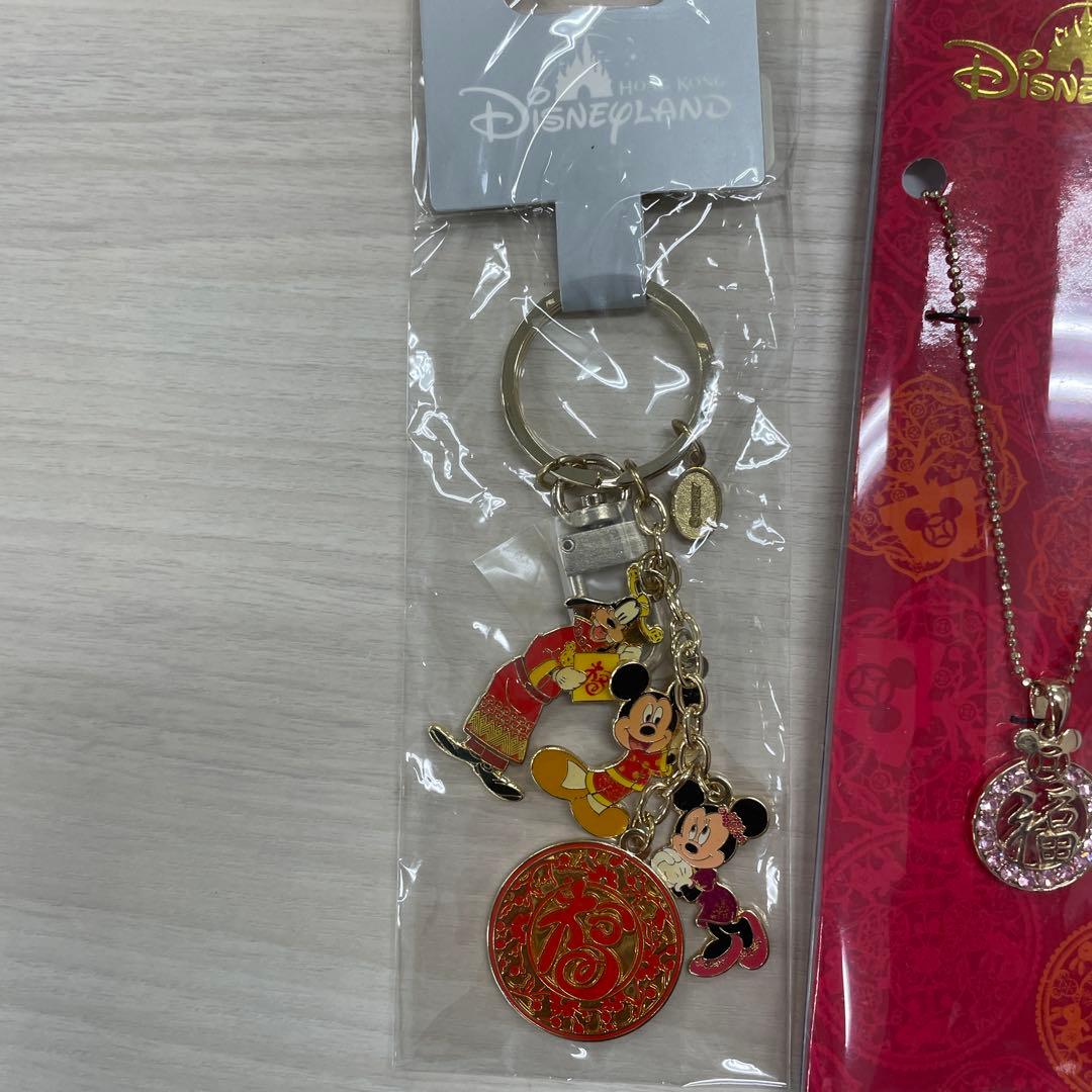 香港ディズニーランド ピンバッジ キーホルダーセット