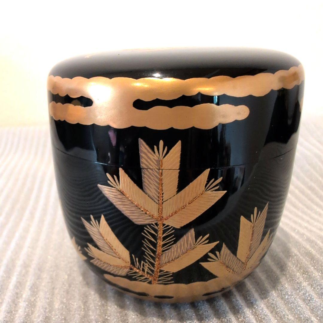 辻石斉 雲鶴若松 大棗 共箱 共布