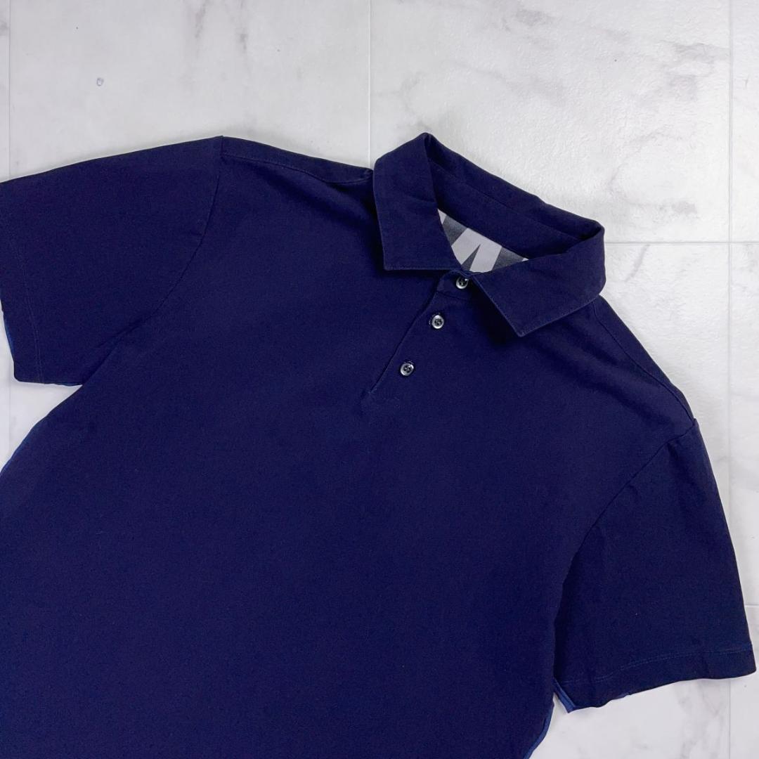 tfw49 半袖ポロシャツ ゴルフウェア ネイビー 襟迷彩 メンズ*MD1406