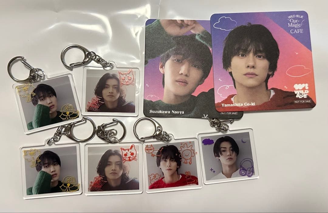 WILD BLUE カフェ ポストカード アクリルキーホルダー