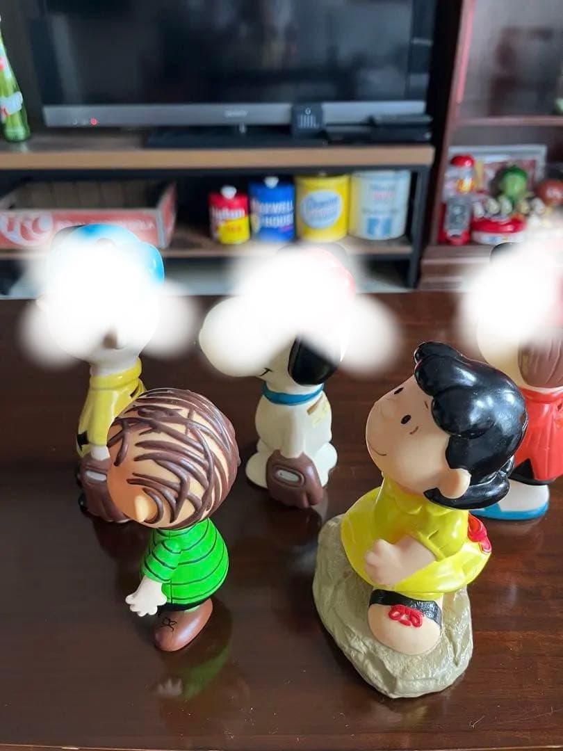 80s ビンテージ スヌーピー SNOOPY フィギュア ソフビ 貯金箱 セット