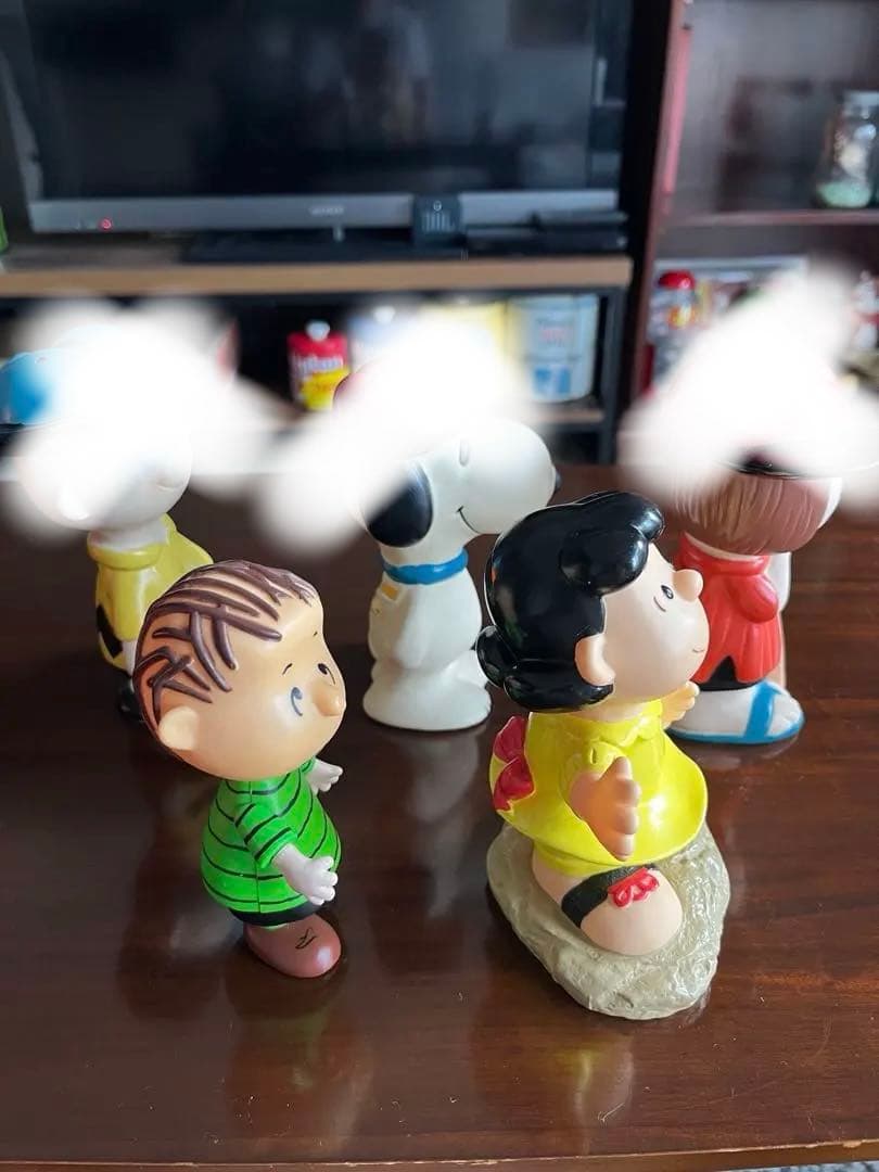 80s ビンテージ スヌーピー SNOOPY フィギュア ソフビ 貯金箱 セット