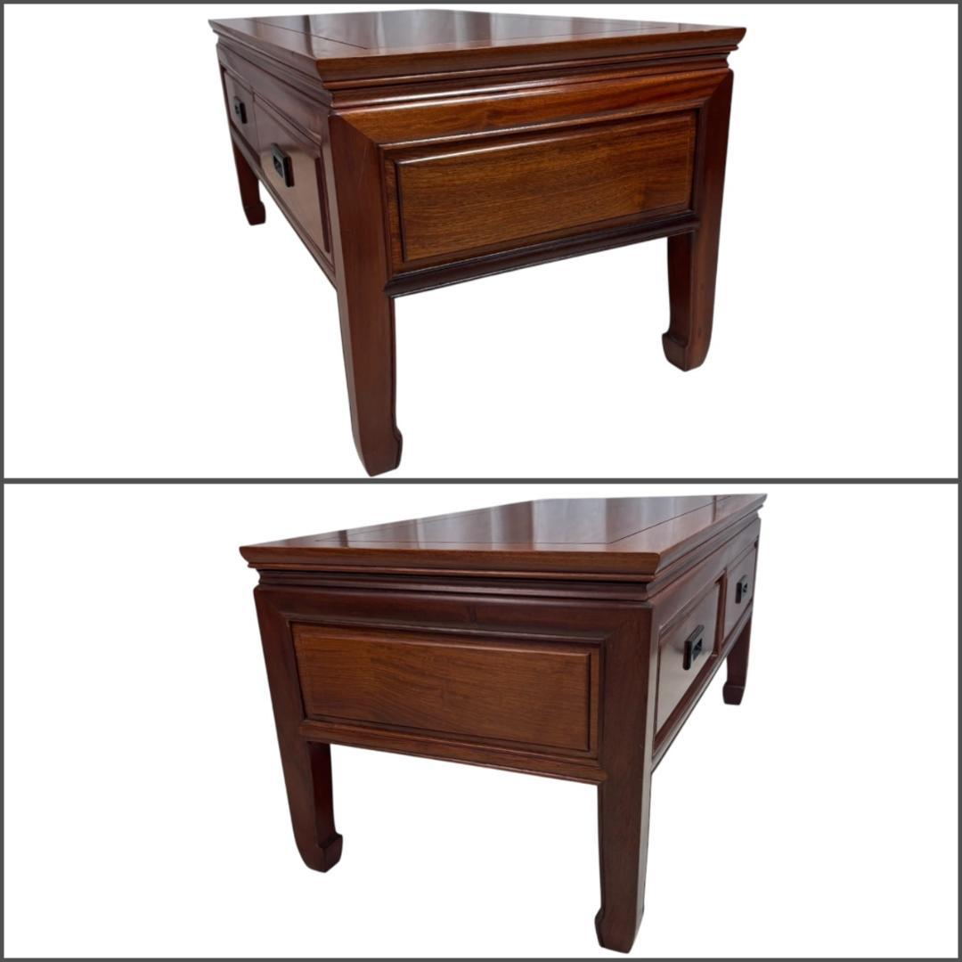 中国家具 唐木 文机 漆塗り 座卓 ローテーブル