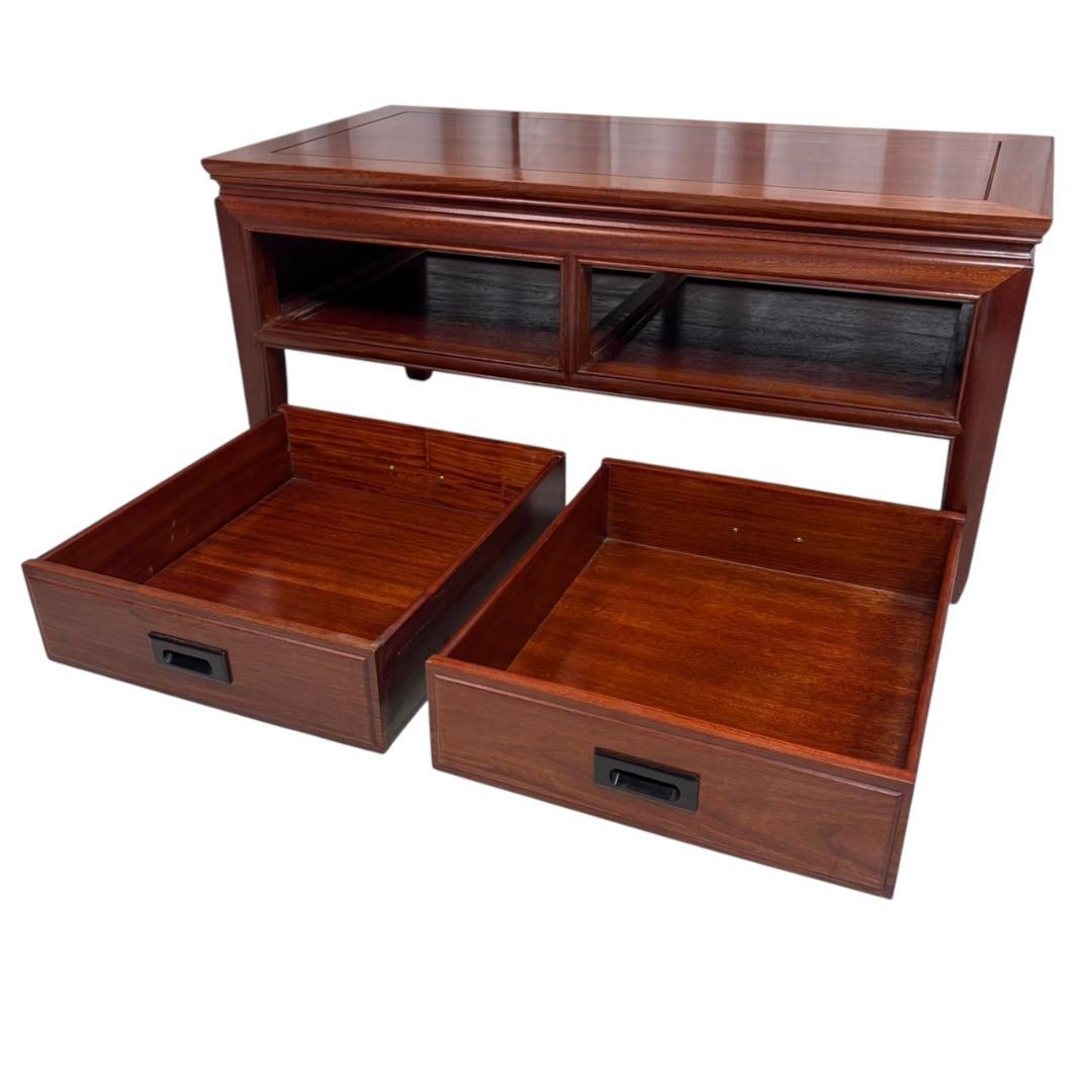 中国家具 唐木 文机 漆塗り 座卓 ローテーブル