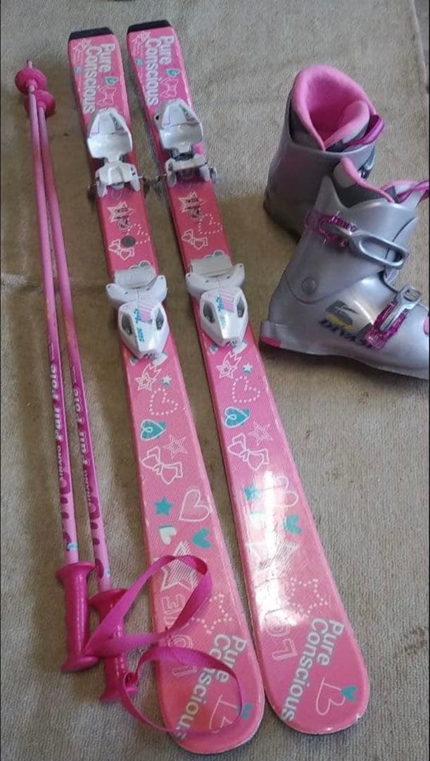 初心者向け　子供　スキーセット 板110cm & 靴19.5cm