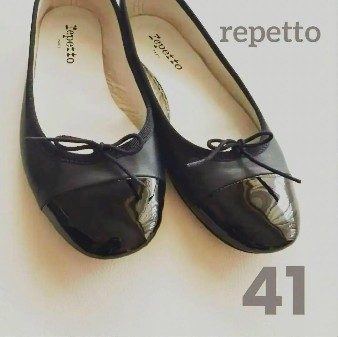 ゆゆさん専用　repetto flora ネイビーブラック　フラットシューズ41