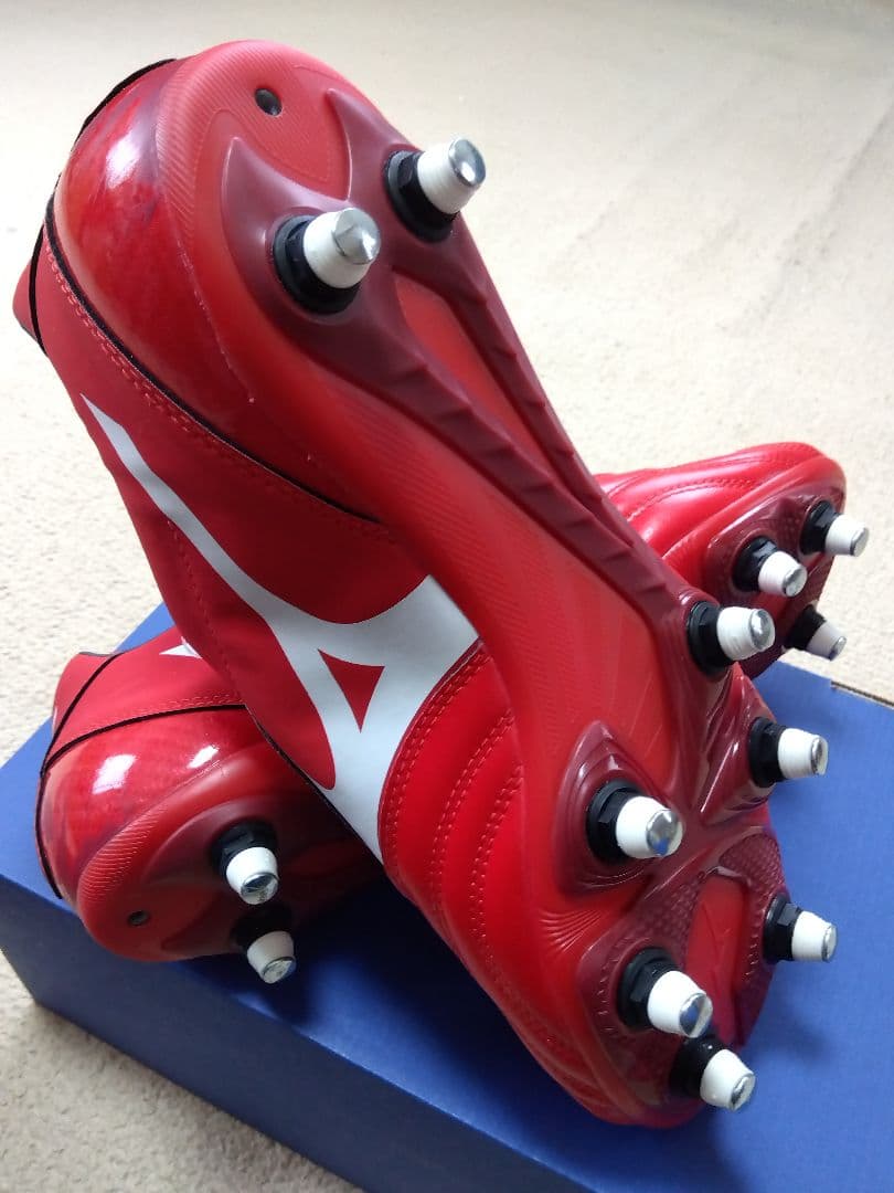 ラグビースパイク／28.0／赤×白／R1GA190001／新品・未使用品