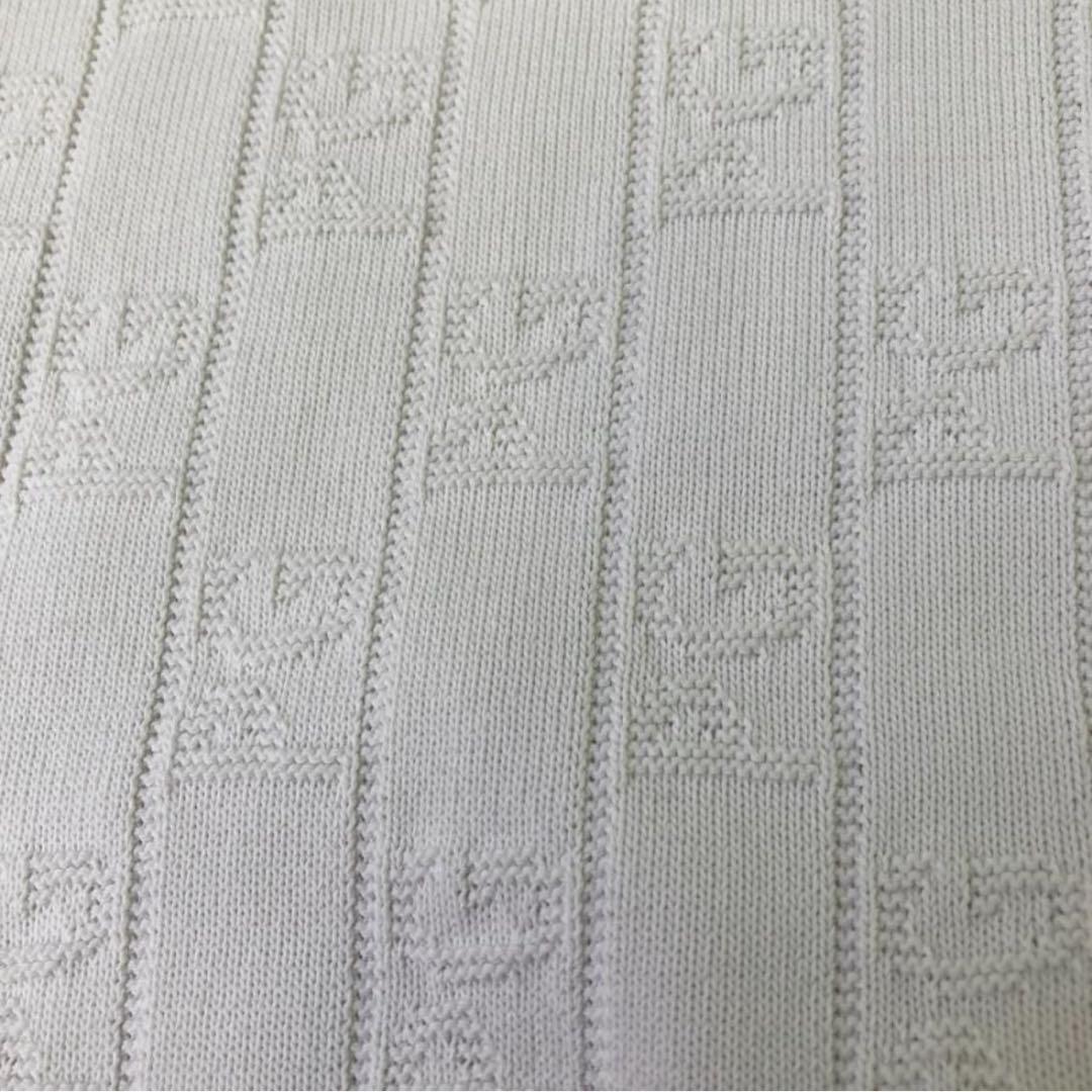 【美品】パーリーゲイツ 2023年Vネックニットベスト PGロゴ柄 ホワイト1