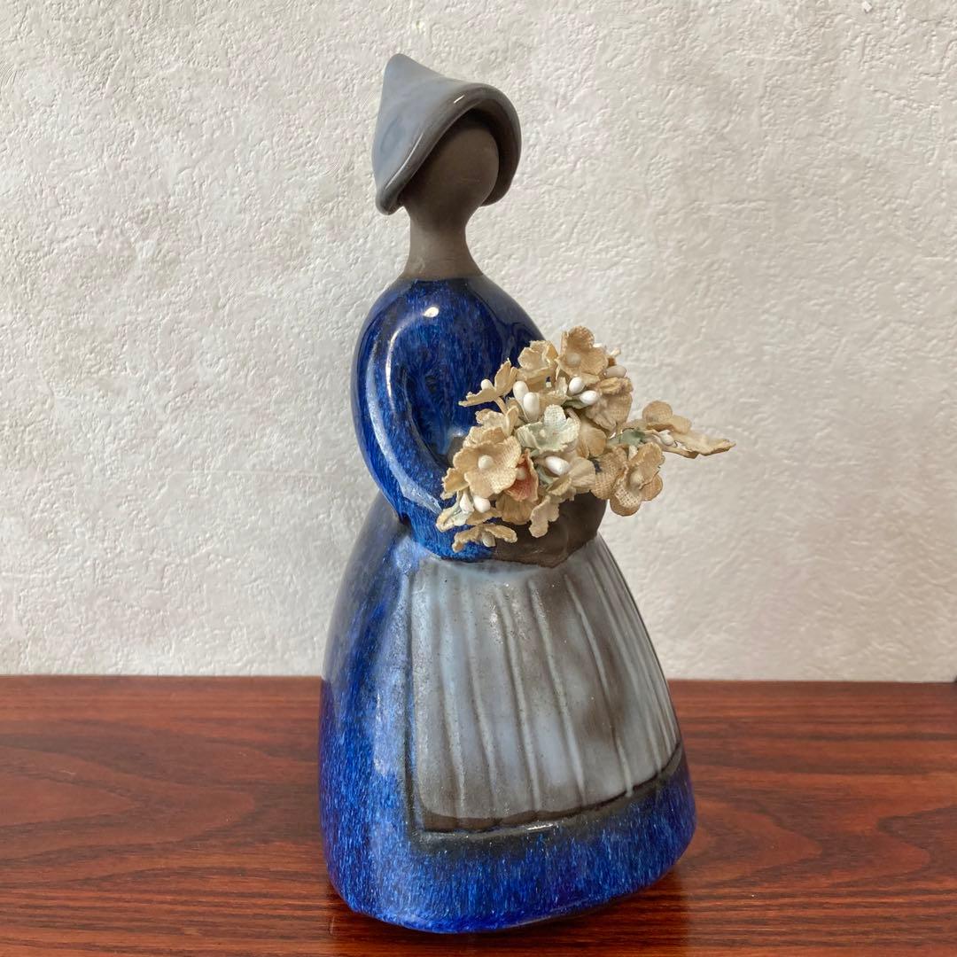 フラワーガール　ブルー　ジィガントフタ　スウェーデン　北欧　ヴィンテージ