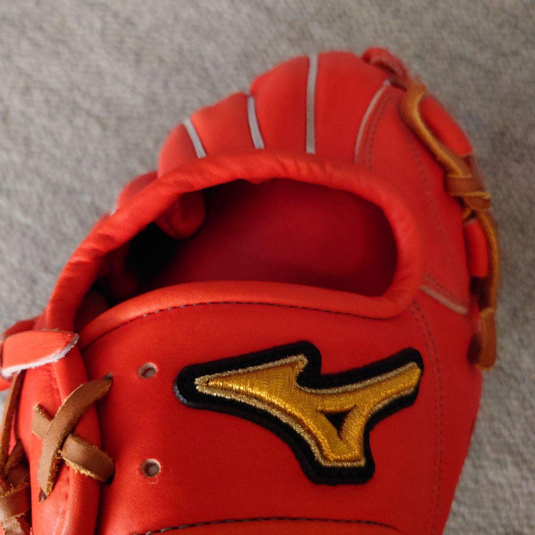 Mizuno Pro 軟式グローブ オレンジ