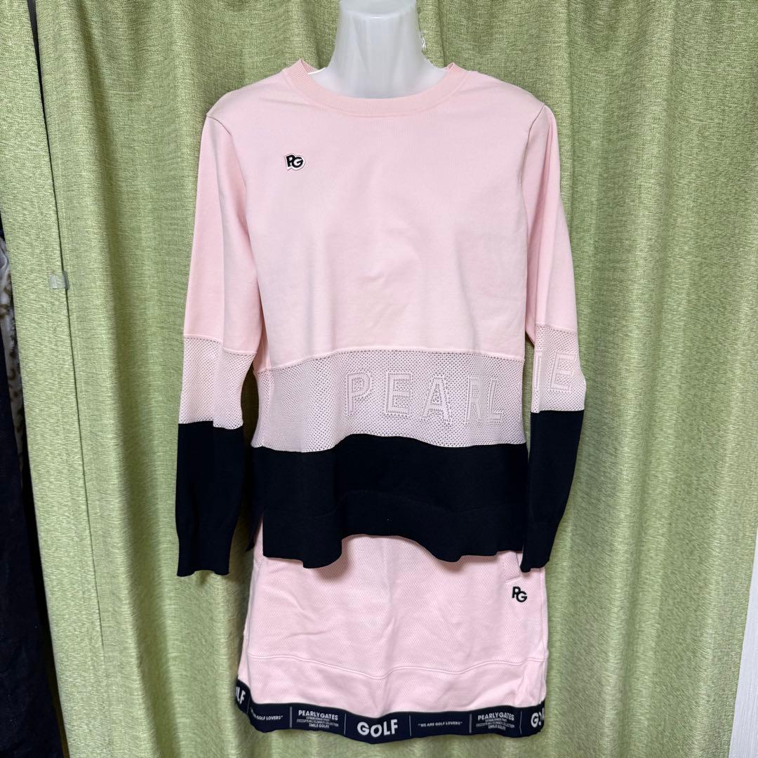 pearlygajes パーリーゲイツ クルーネックニット ロゴスカート