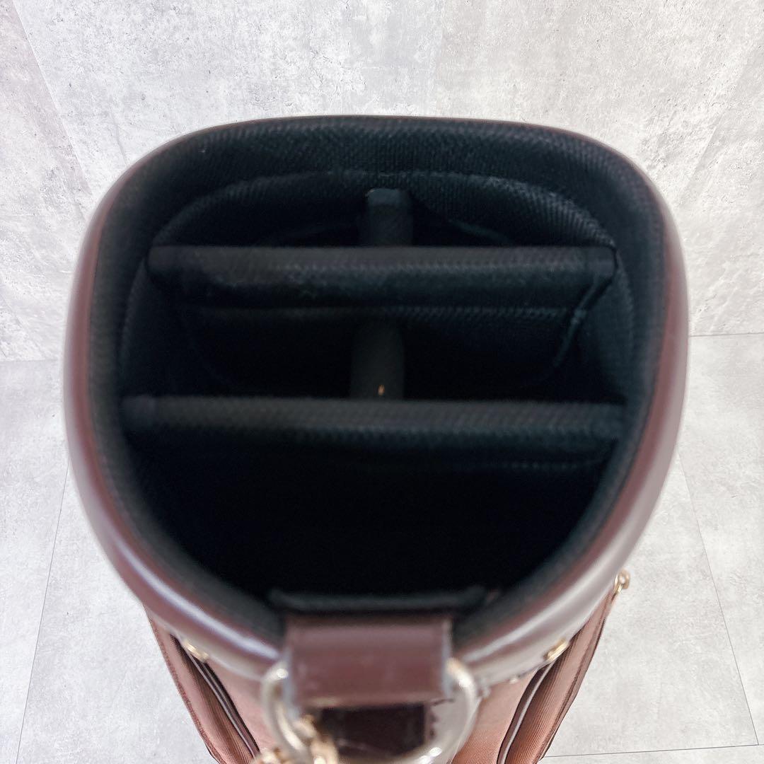 V914 Black&White ブラウン キャディバッグ スコティッシュテリア