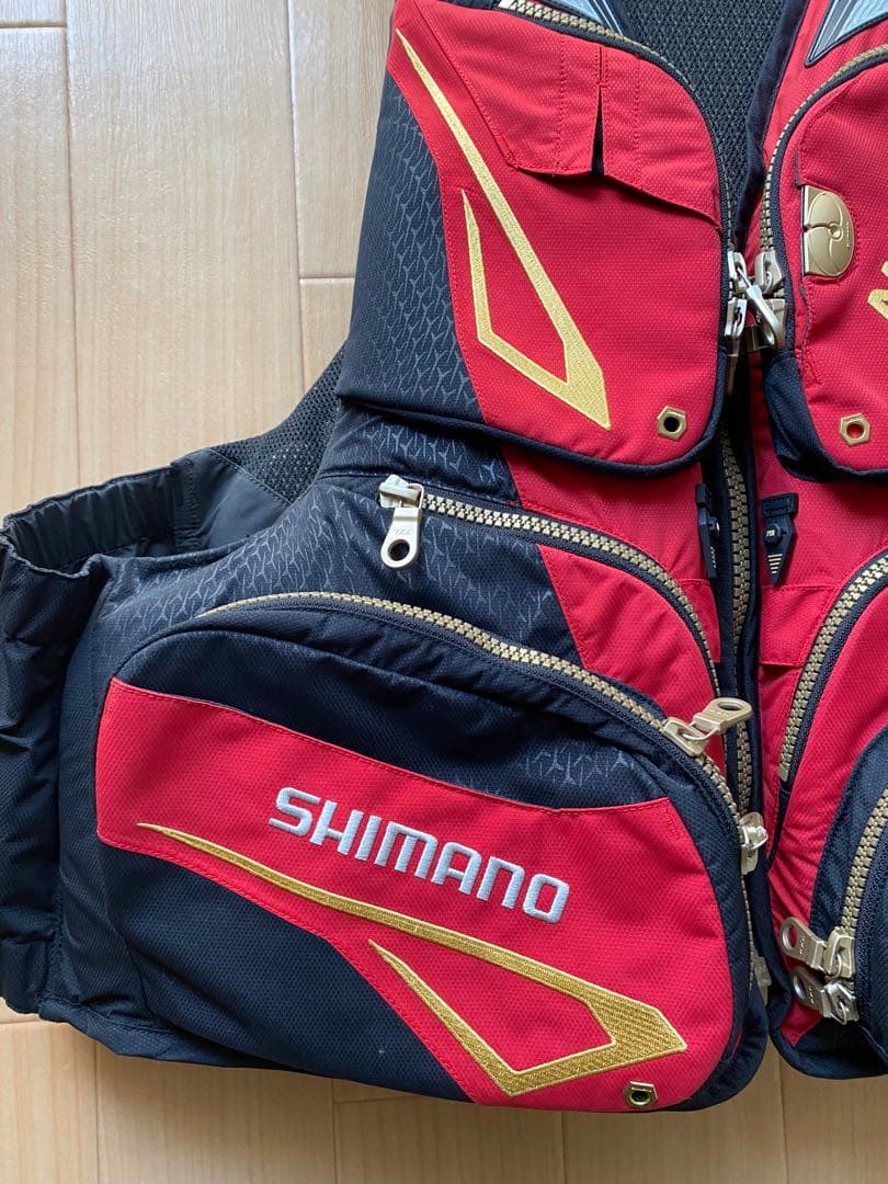 シマノ ネクサスフローティングベストEX ＶＦ-１２１Ｒ、サイズL・レッド