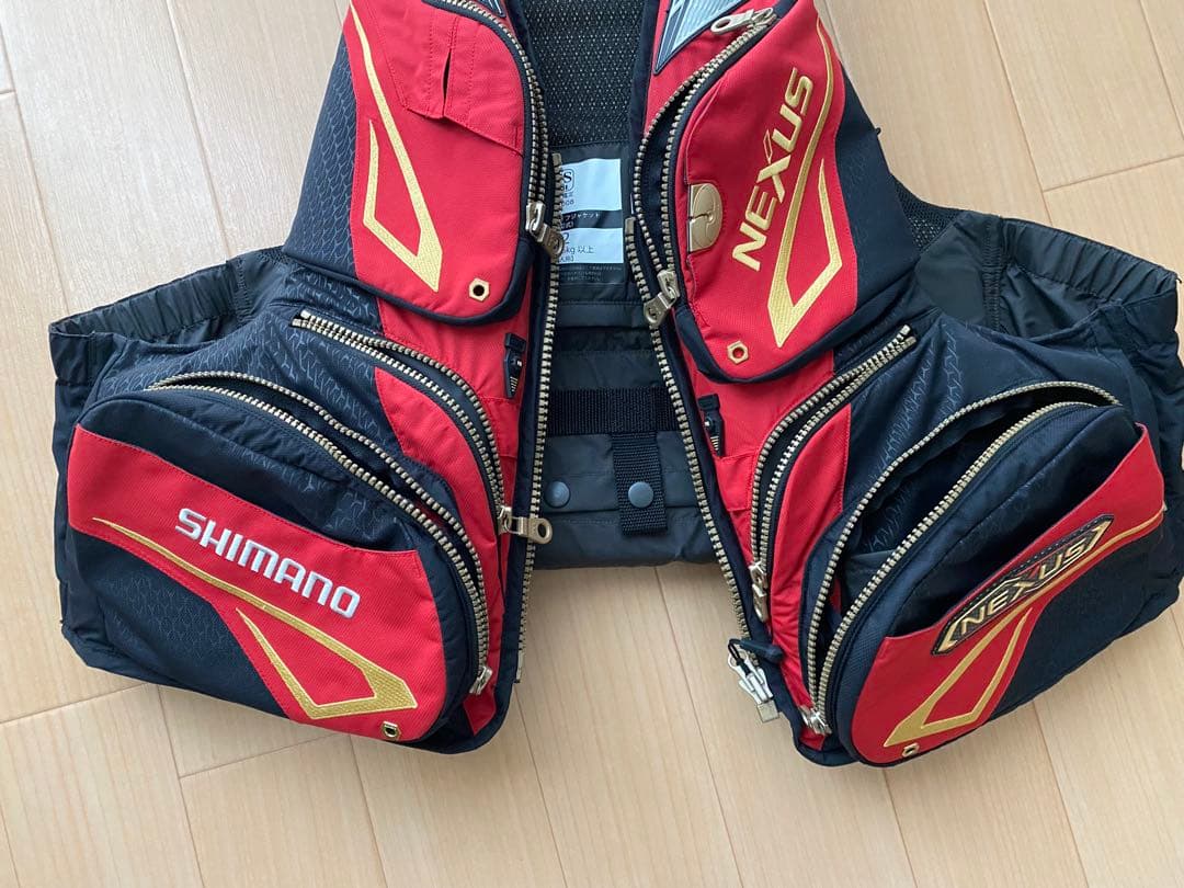 シマノ ネクサスフローティングベストEX ＶＦ-１２１Ｒ、サイズL・レッド