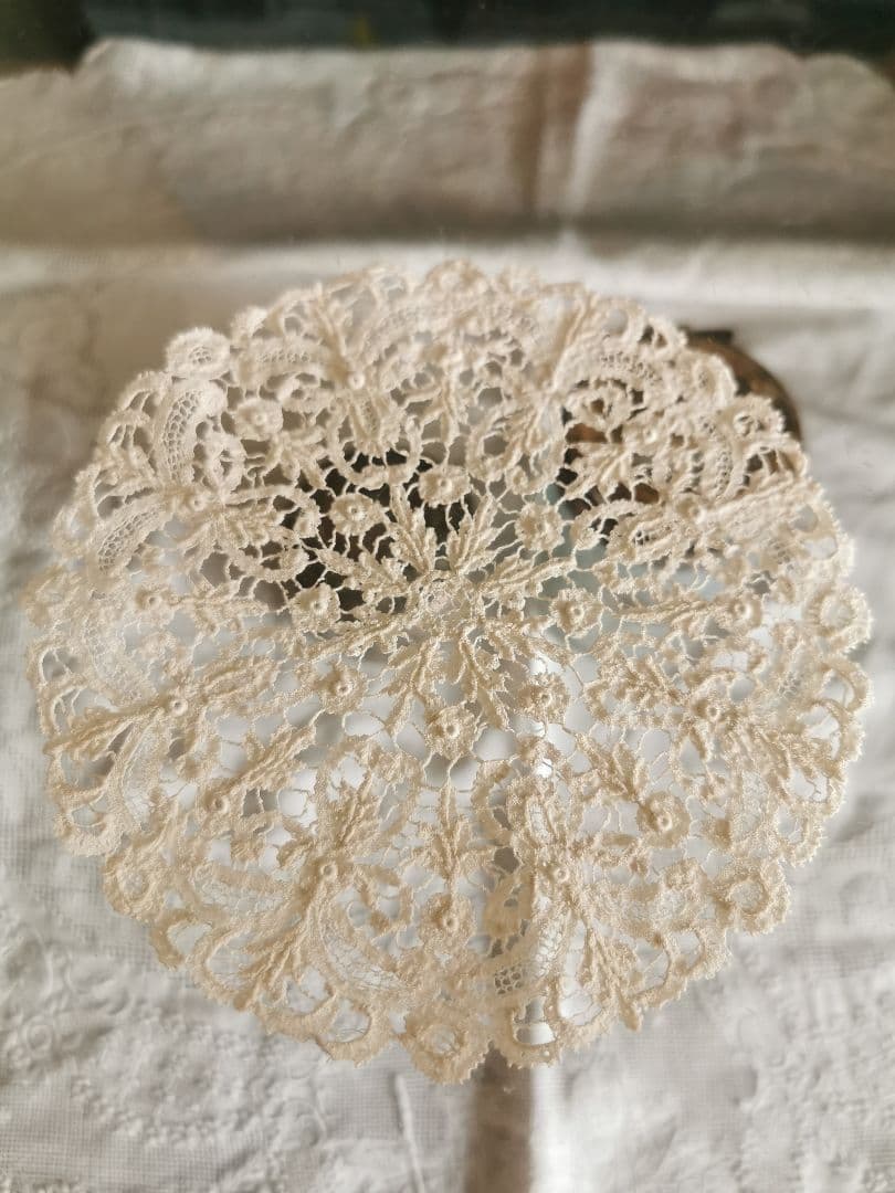 アンティークロザラインレース ロザリンペルレ＆スノーフレーク 雪花結晶ドイリー