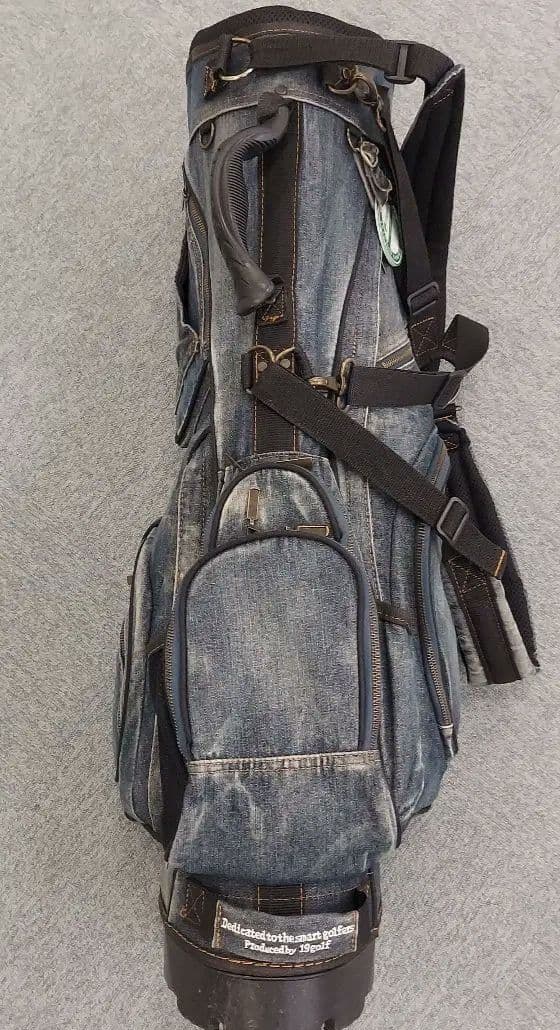 デニムダメージビンテージ風 ゴルフスタンドバッグ