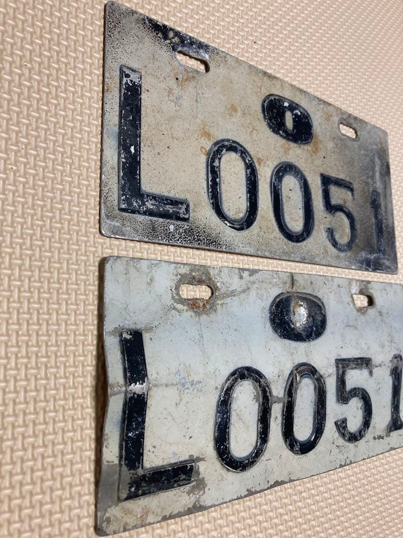 琉球政府発行 軽車両ナンバープレート