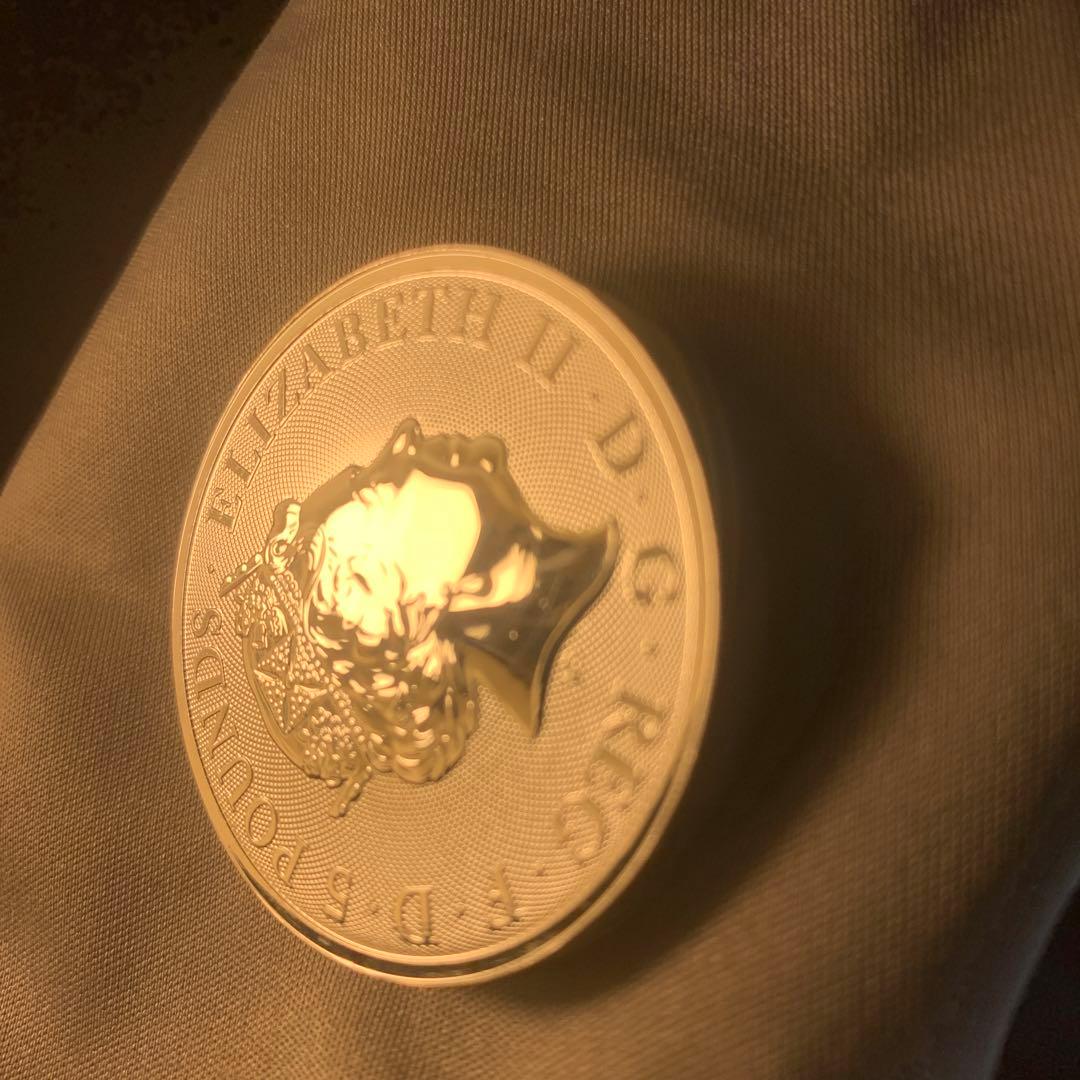 D3 純銀貨 2オンス クイーンズビースト　2020ホワイトライオン