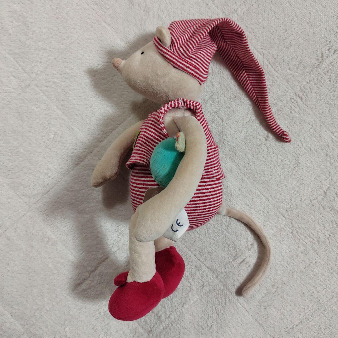 ネズミ ぬいぐるみ (ラトル)　ムーラン・ロティ Moulin Roty