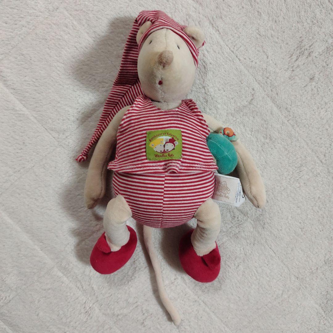 ネズミ ぬいぐるみ (ラトル)　ムーラン・ロティ Moulin Roty