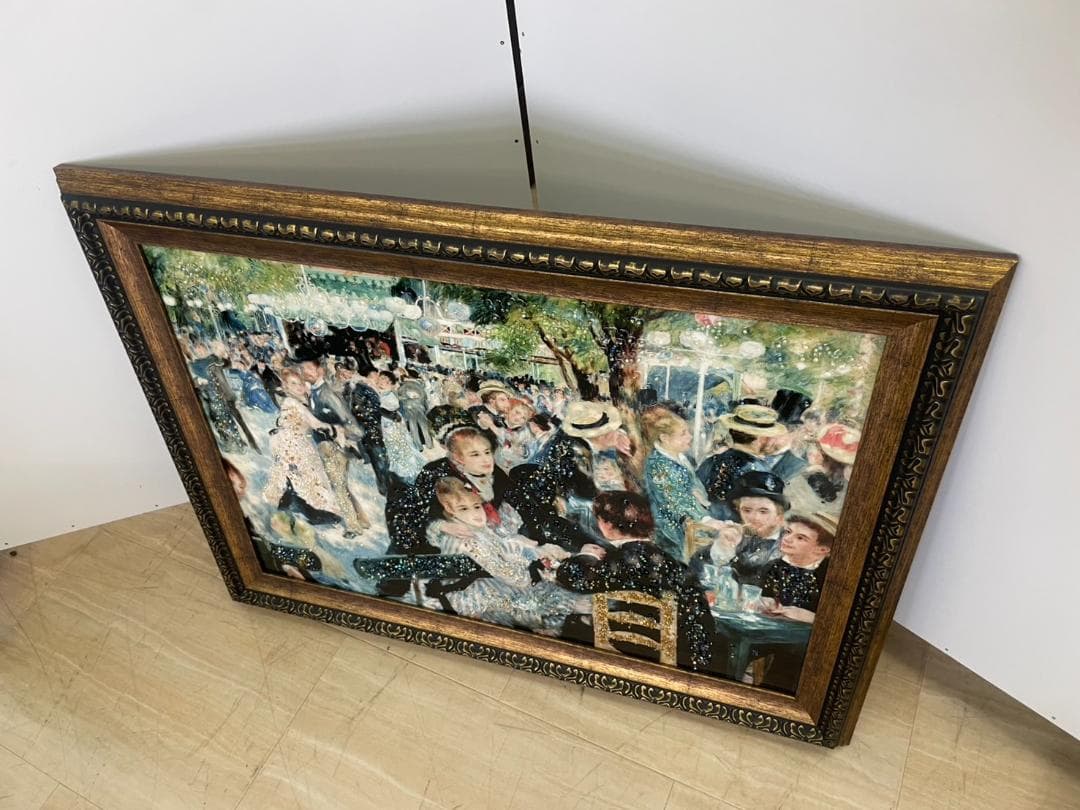 ルノワール　ムーラン・ド・ラ・ギャレットの舞踏会　水晶絵　絵画　絵　アート　壁掛