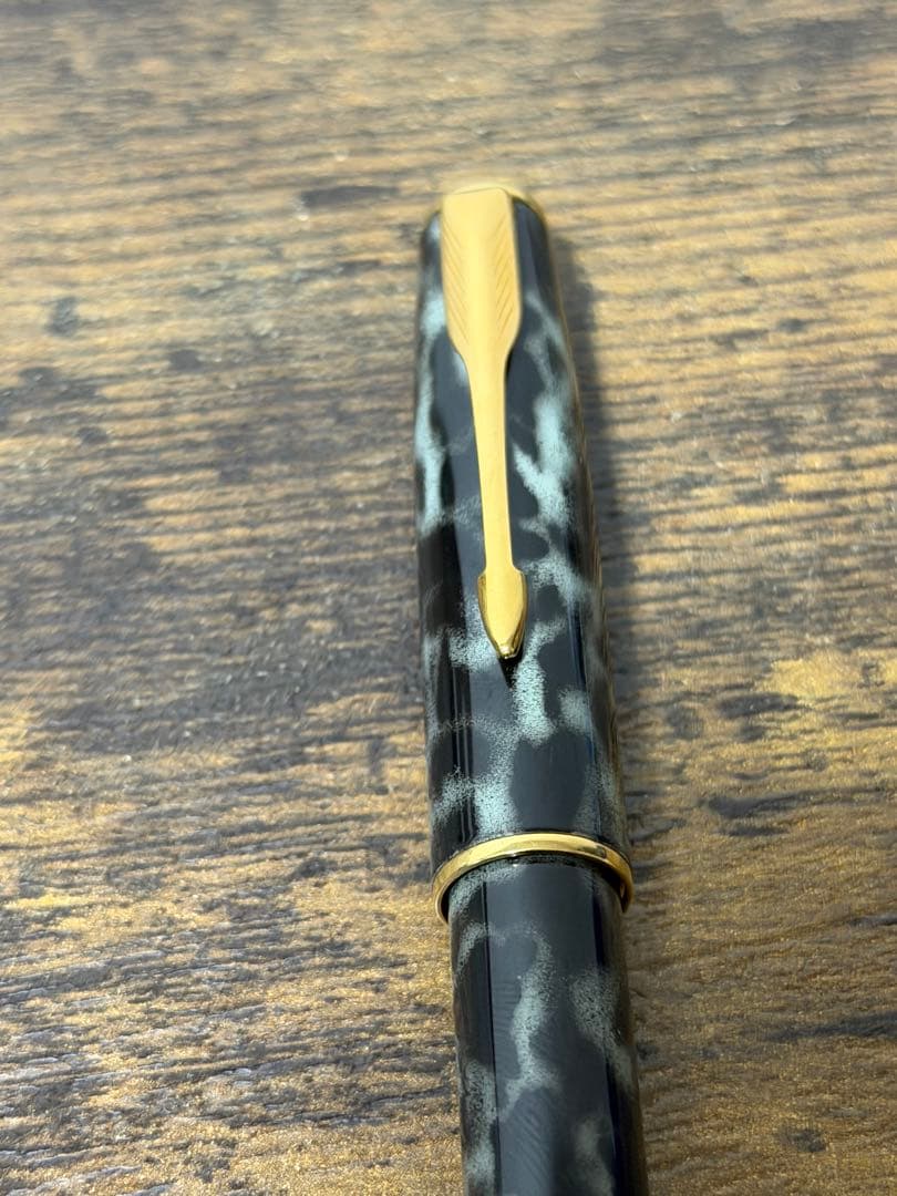 試筆のみ　18金　ゴールド　マーブル　パーカー　ソネット　コンバーター付き