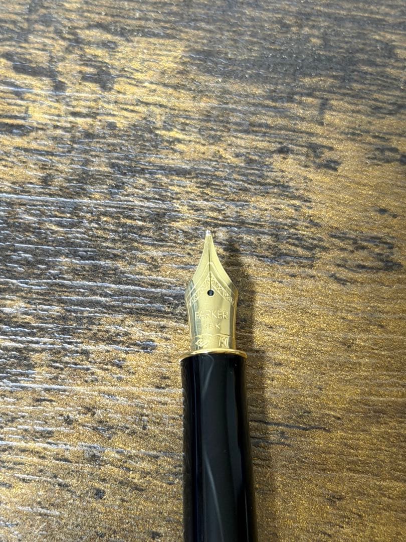 試筆のみ　18金　ゴールド　マーブル　パーカー　ソネット　コンバーター付き