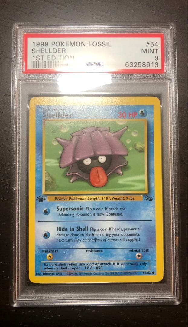 【PSA9】旧裏　シェルダー　SHELLDER 1ST　英語版　ポケモンカード