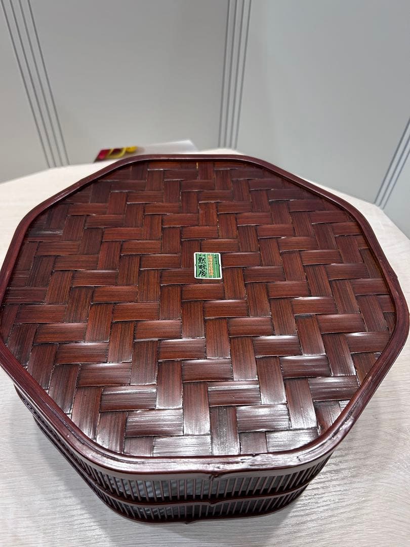 駿河竹　千筋細工　　然林房　八角茶櫃