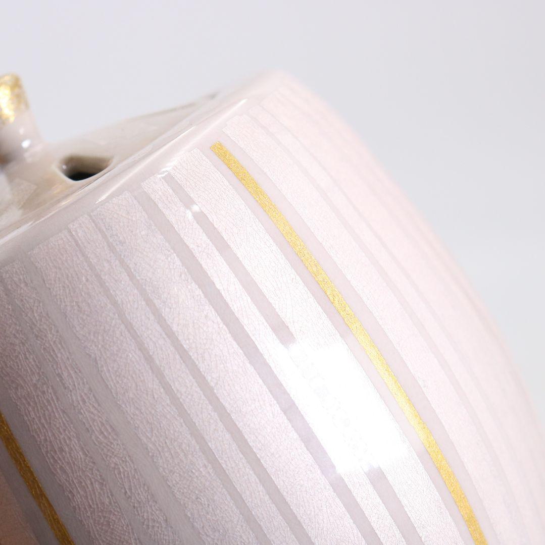 人間国宝 中田一於作 淡桜 釉裏銀彩 香炉 共箱共布　SW862　N6