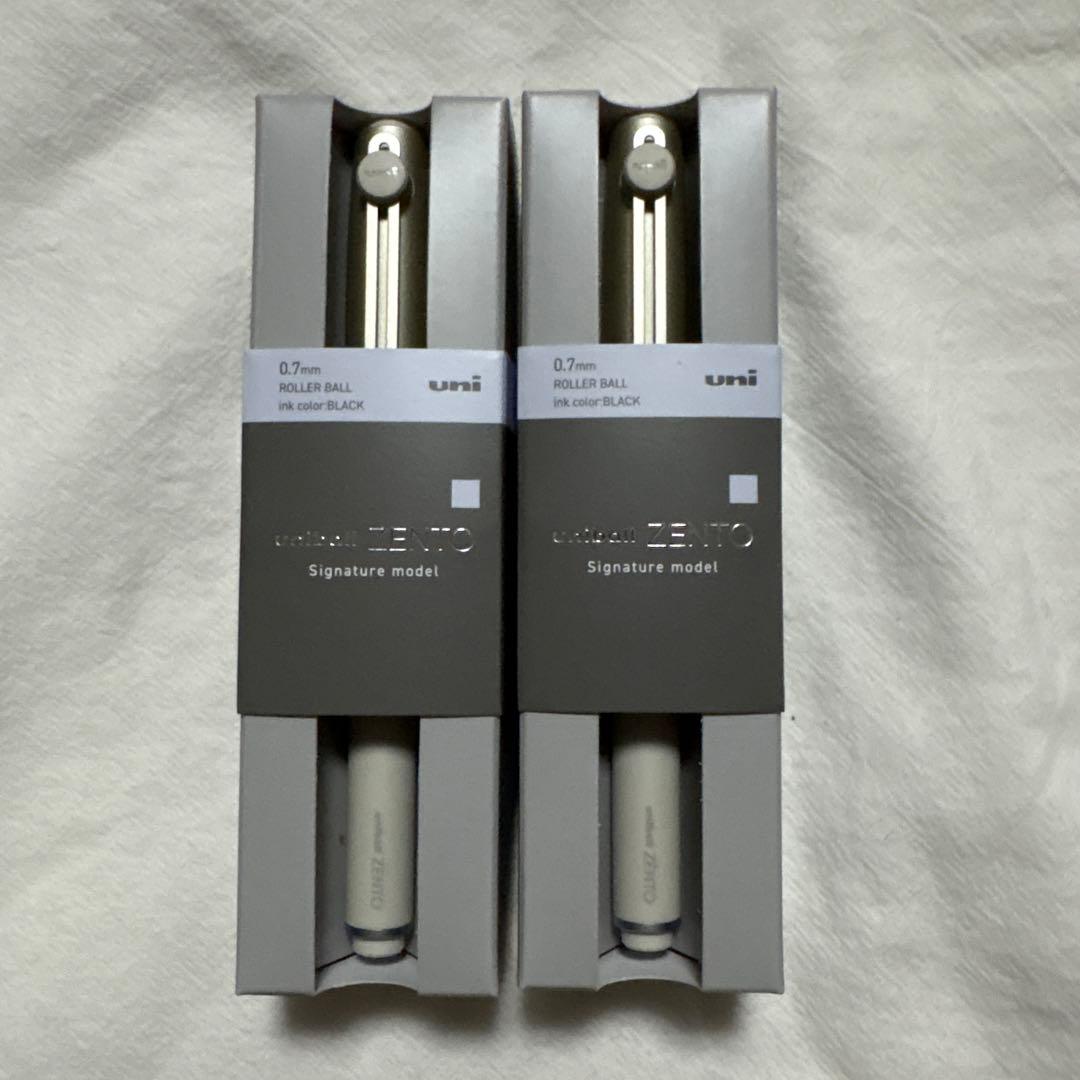 12月新発売！uniball ZENTO シグ二チャー0.7シャンパンゴールド